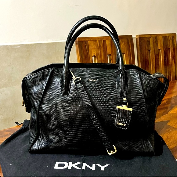 DKNY Pebbled Genuine Leather Bag - Picture 3 of 15
